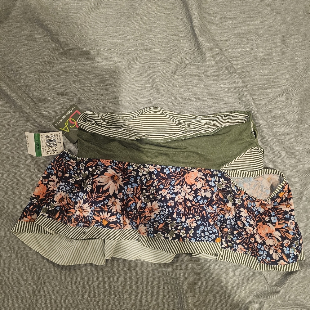 BCA by Rebecca Virtue Size: L Color: Green, Orange, Blue & Black